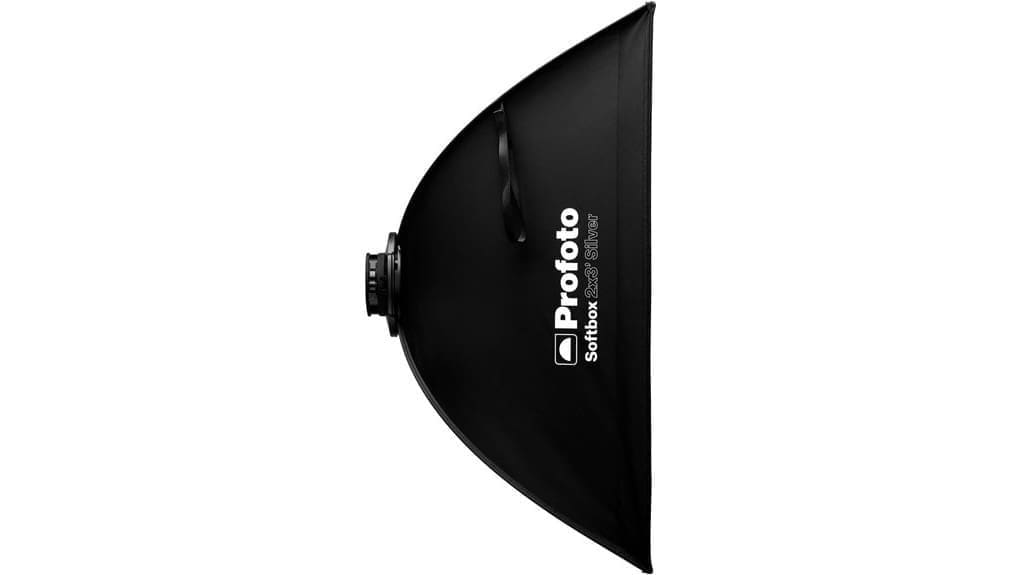 large rectangular silver softbox