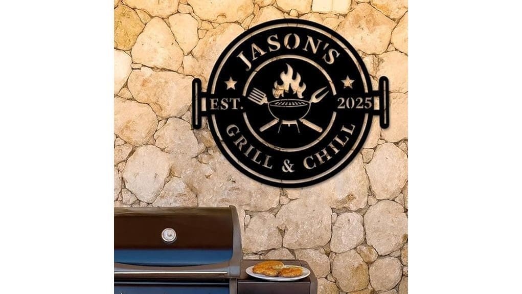 rustic personalized bbq sign